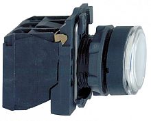 SE XB5 Кнопка 22мм 230-240В с подсветкой, белая (XB5AW31M5)