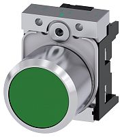 3SU1250-0EB40-0AA0-ZY19 АКТУАТОР КНОПКИ С ВЫСОКИМ ФРОНТАЛЬНЫМ КОЛЬЦОМ (12MM), 22MM, КРУГЛ., МЕТАЛЛ, КНОПКА ЗЕЛЁНАЯ ПЛОСКАЯ, БЕЗ ФИКСАЦИИ, С ДЕРЖАТЕЛЕМ, С ГРАВИРОВКОЙ ЛАЗЕРОМ, КАСТОМИЗИРОВАННЫЕ НАДПИСИ ИЛИ ГРАФИЧЕСКИЕ СИМВОЛЫ В СООТВЕТСТВИИ С ВЫБОРОМ В КОН