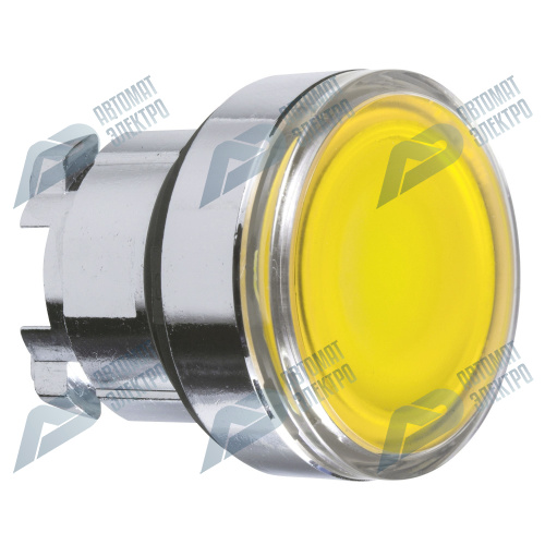 SE Головка кнопки с подсветкой XB4 металл желтая с возвратом стд монтаж ZB4BW383