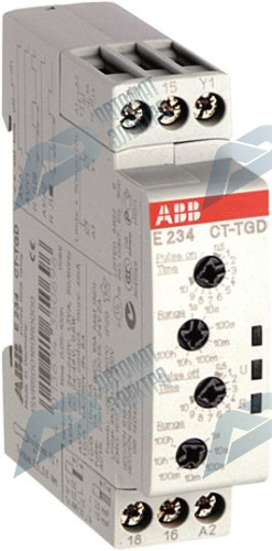 ABB CT-TGD.12 Реле времени модульное (генератор импульсов) 24-48B DC, 24-240B AC, 7 диапозонов вр.