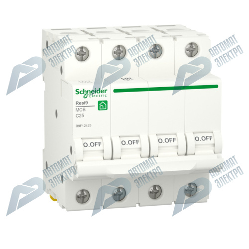SE RESI9 Автоматический выключатель (АВ) С 25А 4P 6000A