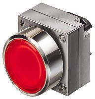 3SB3500-0AA21-0PA0 ИСПОЛНИТЕЛЬНЫЙ ЭЛЕМЕНТ, КРУГЛ. PUSHBUTTON UNIT WITH FLAT PUSHBUTTON С ДЕРЖАТЕЛЕМ, НОT ILLUMINATED, МЕТ., КРАСН. SOLVENT-RESISTANT НОN IНЗRIBABLE WITH LASER