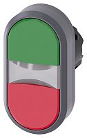 3SU1030-3AB42-0AA0-ZY19 АКТУАТОР ДВОЙНОЙ КНОПКИ, 22MM, КРУГЛ., ПЛАСТИК С МЕТАЛЛИЧЕСКИМ ФРОНТАЛЬНЫМ КОЛЬЦОМ, КНОПКА ЗЕЛЁНАЯ, КНОПКА КРАСНАЯ ПЛОСКАЯS, С ГРАВИРОВКОЙ ЛАЗЕРОМ, КАСТОМИЗИРОВАННАЯ МАРКИРОВКА ИЛИ ГРАФИЧЕСКИЕ СИМВОЛЫ В СООТВЕТСТВИИ С ВЫБОРОМ В КОН