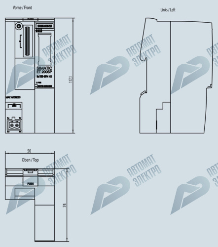 6ES7155-6AU00-0DN0 SIMATIC ET 200SP, PROFINET INTERFACE MODULE IM155-6PN High Speed MAX. 30 PERIPHERY MODULES, 0.125 MS ISOCHRONOUS MODE MULTI HOT SWAP, INCL. SERVERMODUL