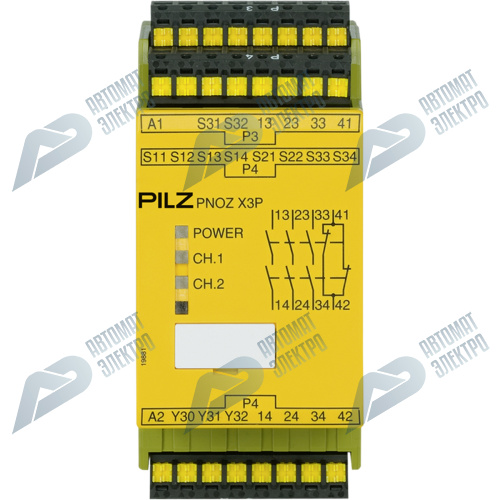 PNOZ X3P C 24VDC 24VAC 3n/o 1n/c 1so