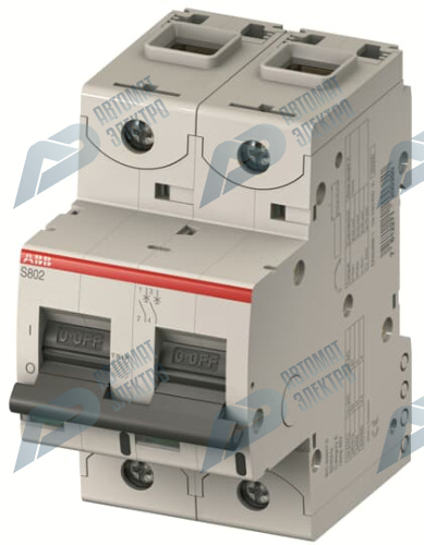 ABB Выключатель автоматический 2-полюсный S802N C6