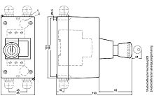 3RV1913-7E АВАРИЙНАЯ РУКОЯТКА, С ЗАМКОМ, БЛОКИРУЮЩАЯСЯ, ДЕБЛОКИРОВКА КЛЮЧОМ, ДЛЯ 3RV1913 КОРПУСОВ