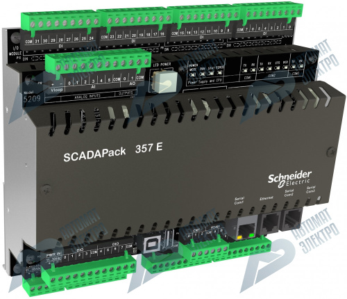 SE ScadaPack 357 RTU,2 газ&жид поток,IEC61131,24В,4 A/O