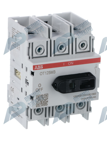 ABB OT125M3 Выключатель-разъединитель 3P 125А, на DIN-рейку или монтажную плату фото 3