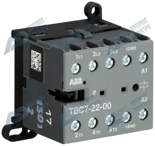 ABB Мини-контактор TBC7-22-00-62 (12A при AC-3 400В), катушка 77-143VDC, с винтовыми клеммами