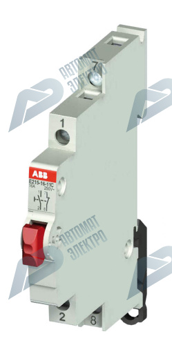 ABB E215-16-11C Кнопка без подсветки красная на DIN-рейку
