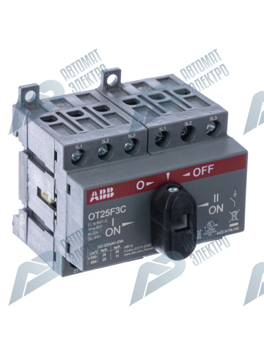 ABB OT25F3С Выключатель-разъединитель реверсивный 3Р 25А с ручкой управления фото 2