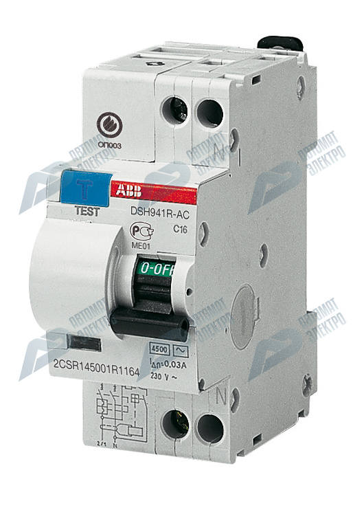 Купить ABB DSH941R Дифференциальный автоматический выключатель 1P+N 25A ...