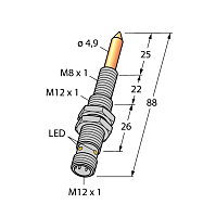 Магнитный датчик TURCK NIMFE-EM12/4.9L88-UP6X-H1141/S1182