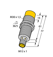 Индуктивный датчик TURCK NI15-M30E-LIU-H1141