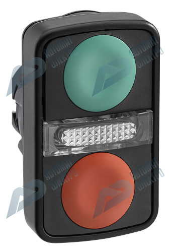 SE XB5 Головка кнопки двойная без маркировки + LED ZB5AW7A3740 фото 2