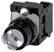 3SU1100-4BF11-3BA0-ZY19 ПОВОРОТНЫЙ ПЕРЕКЛЮЧАТЕЛЬ С КЛЮЧОМ RONIS, 22MM, КРУГЛЫЙ, ПЛАСТИК, NO. ЗАМКА SB30, С 2 КЛЮЧАМИ, 2 КОММУТАЦИОННЫХ ПОЛОЖЕНИЯ O-I, С ФИКСАЦИЕЙ, 10:30Ч/13:30Ч, ПОЛОЖЕНИЯ ИЗВЛЕЧЕНИЯ КЛЮЧА: O+I, С ДЕРЖАТЕЛЕМ, 1NO,  ПРУЖИННЫЕ КЛЕММЫ, POSSIB