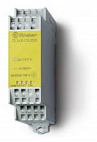 Finder Модульное электромеханическое реле безопасности (реле с принудительным управлением контактами); 2NO+2NC 6A; контакты AgSnO2; катушка 120В AC; б