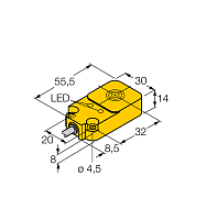 Индуктивный датчик TURCK BI10-Q14-AP45X2LD