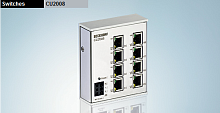 Beckhoff. 8-портовый сетевой коммутатор (свитч), 10BASE-T/100BASE TX Ethernet с 8 x RJ45 - CU2008 Beckhoff