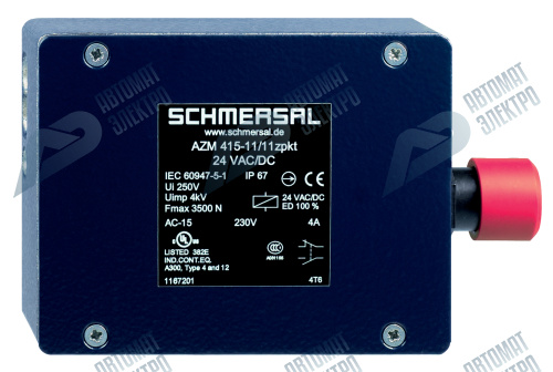 Дверной выключатель безопасности Schmersal AZM415-11/11ZPKT-24VAC/DC