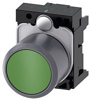 3SU1230-0EB40-0AA0-ZY19 АКТУАТОР КНОПКИ С ВЫСОКИМ ФРОНТАЛЬНЫМ КОЛЬЦОМ (12MM), 22MM, КРУГЛ., ПЛАСТИК С МЕТАЛЛИЧЕСКИМ ФРОНТАЛЬНЫМ КОЛЬЦОМ, КНОПКА ЗЕЛЁНАЯ ПЛОСКАЯ, БЕЗ ФИКСАЦИИ, С ДЕРЖАТЕЛЕМ, С ГРАВИРОВКОЙ ЛАЗЕРОМ, КАСТОМИЗИРОВАННЫЕ НАДПИСИ ИЛИ ГРАФИЧЕСКИЕ С