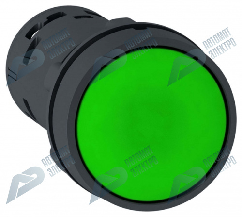SE XB7 Кнопка 22мм зеленая с фиксацией 1НО