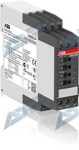 ABB CM-ESS.2S Реле контроля напряжения 1Ф (3-30В, 6-60В, 30-300В, 60-600 AC/DC)24-240В AC/DC,2ПК