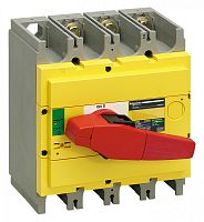 SE Compact INS/INV Выключатель-разъединитель INS400 3P красная рукоятка/желтая панель