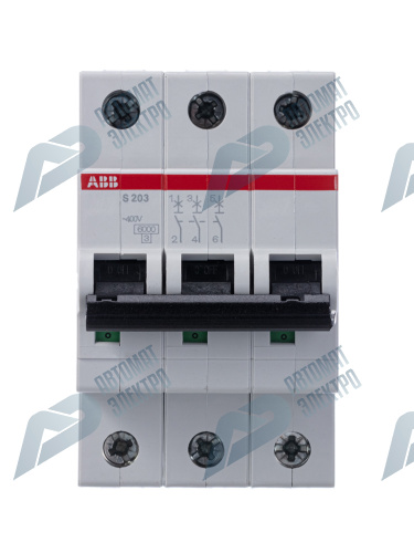 ABB Выключатель автоматический 3-полюсной S203 C0.5 фото 2