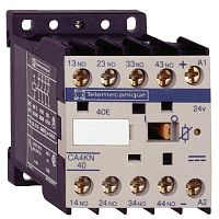 SE Auxiliary contactors Промежуточное реле 4НО, цепь управления 24В DCвинтовой зажим