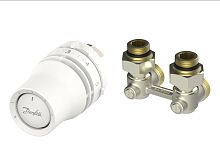 Набор TRV, Содержимое набора: 2 элемента, Danfoss Redia®, M30x1,5, RLV-KB, ½", Угловой 015G5323