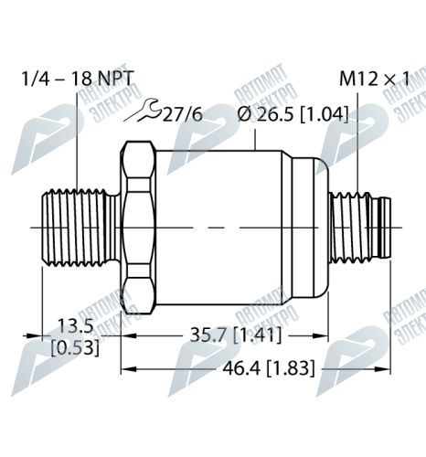 Датчик давления TURCK PT0.05V-1503-I2-H1143/D840