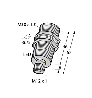Индуктивный датчик TURCK BI20U-MT30-IOL6X2-H1141