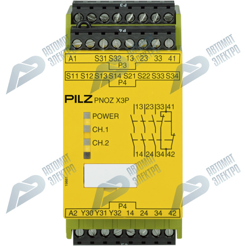 PNOZ X3P 24VDC 24VAC 3n/o 1n/c 1so