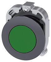 3SU1060-0JA40-0AA0-ZY12 АКТУАТОР КНОПКИ, 30MM, КРУГЛ., МЕТАЛЛ МАТОВЫЙ, КНОПКА ЗЕЛЁНАЯ, ПЛОСКОЕ ФРОНТАЛЬНОЕ КОЛЬЦО, С ФИКСАЦИЕЙ, ДЕБЛОКИРОВКА НАЖАТИЕМ, С МАРКИРОВКОЙ ЛАЗЕРОМ, НИЖНИЙ РЕГИСТР