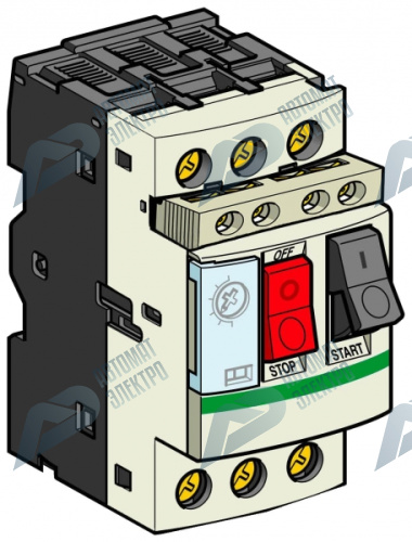 SE GV2 Автоматический выключатель с комбинированным расцепителем 0,63-1А+кон фото 3