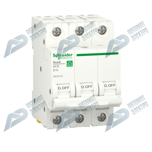 SE RESI9 Автоматический выключатель (АВ) B 16А 3P 6000A