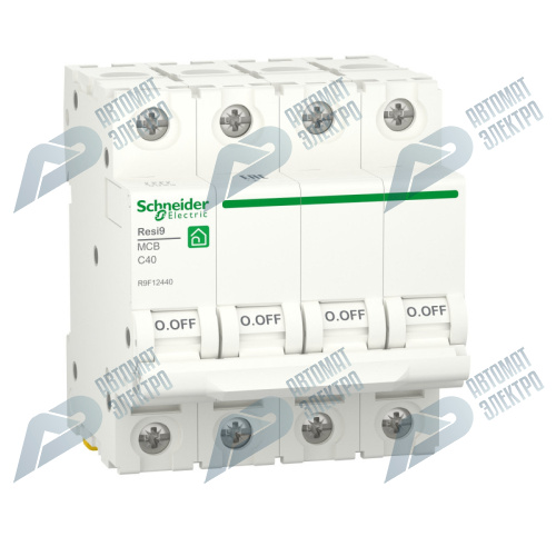 SE RESI9 Автоматический выключатель (АВ) С 40А 4P 6000A