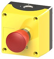 3SB3801-2EG3 HOUSING A=АВАРИЙНАЯ ГРИБОВИДНАЯ КНОПКА  2НЗ 1 ТОЧКА УПРАВЛЕНИЯ, МЕТ. ДЛЯ METRIC THREAD