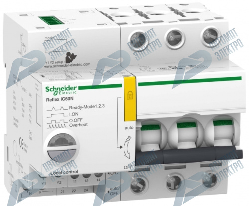 SE Acti 9 Smartlink Reflex iC60N Автоматический выключатель с дистанционным приводом 3P 16A B Ti24