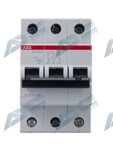 ABB Выключатель автоматический 3-пол. SH203L C6 фото 3