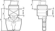 3SB3208-2EA11 КОМПЛЕКТНОЕ УСТРОЙСТВО, ПЕРЕКЛЮЧАТЕЛЬ КРУГЛЫЙ, I-0-II, КОНТАКТЫ БЕЗ ФИКСАЦИИ ЧЕРНЫЙ, 1НО+1НЗ, 1НО+1НЗ