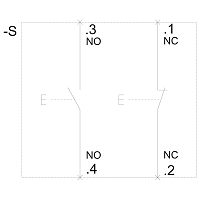 3SB3601-0AA11-0CC0 КОМПЛЕКТНОЕ УСТРОЙСТВО,  КРУГЛ. PUSHBUTTON С ПЛОСКОЙ КНОПКОЙ BLACK, 1НО+1НЗ С ДЕРЖАТЕЛЕМ, МЕТ. С ПРУЖИННЫМИ КОНТАКТАМИ