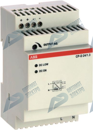 ABB CP-D Блок питания 24/1.3 (регулир. вых. напряж) вход 90-265В AC / 120-370В DC, выход 24В DC /1.3