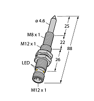 Магнитный датчик TURCK NIMFE-M12/4.6L88-UP6X-H1141