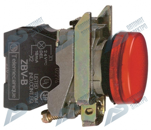 SE XB4 Лампа сигнальная красная с подсветкой 22мм 48-120В