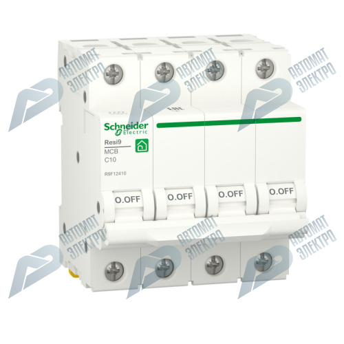SE RESI9 Автоматический выключатель (АВ) С 10А 4P 6000A