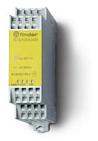 Finder Модульное электромеханическое реле безопасности (реле с принудительным управлением контактами); 4NO+2NC 6A; контакты AgNi+Au; катушка 24В DC; б