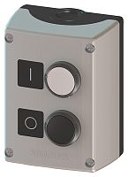 3SB3802-0DB3 КНОПОЧНЫЙ ПОСТ, B= КНОПКА БЕЛАЯ, МАРКИРОВОЧНАЯ ТАБЛИЧКА I A= КНОПКА ЧЕРНАЯ, МАРКИРОВОЧНАЯ ТАБЛИЧКА 0, IP65, 1НО, 1НЗ